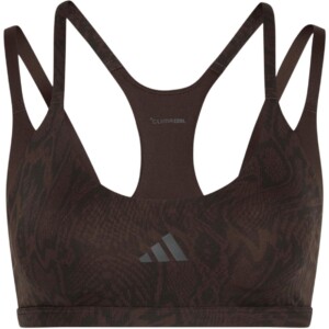 adidas Optimé Workout Snake Damen Sport-BH (Dunkelbraun XL) Sport-BHs