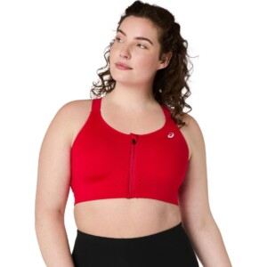 Asics Road Combination Zip Bra Damen Sport-BH (Rot 90C) Sport-BHs