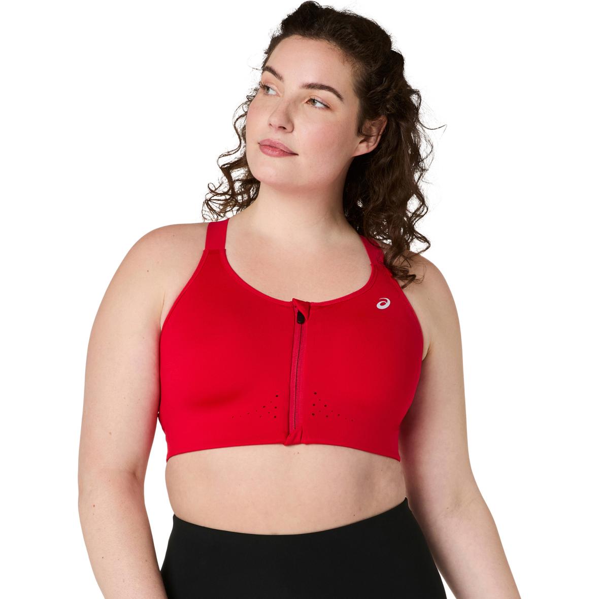Asics Road Combination Zip Bra Damen Sport-BH (Rot 90C) Sport-BHs