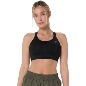 Asics Road Combination Zip Bra Damen Sport-BH (Schwarz 90D) Sport-BHs
