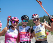 Nathalie Armbruster (GER), Ema Volavsek (SLO), Katharina Gruber (AUT), (l-r)