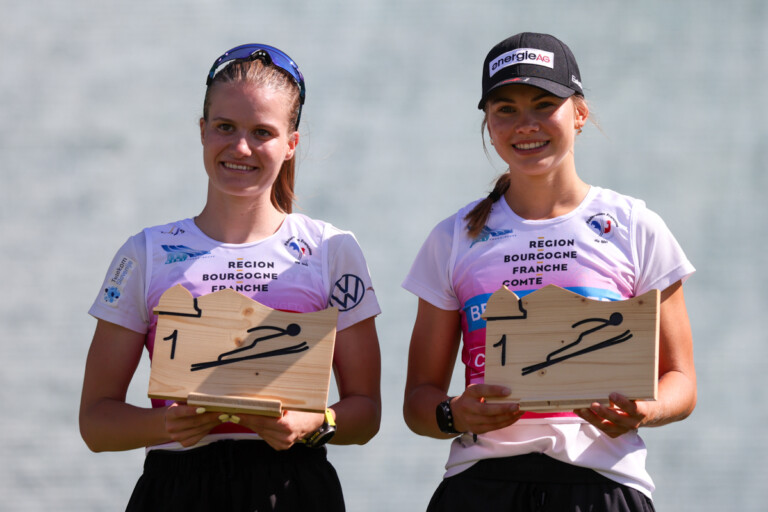 Best Skier und Best Jumper: Ema Volavsek (SLO), Katharina Gruber (AUT), (l-r)