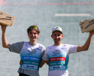 Best jumper und Best Skier: Richard Stenzel (GER), Fabio Obermeyr (AUT), (l-r)