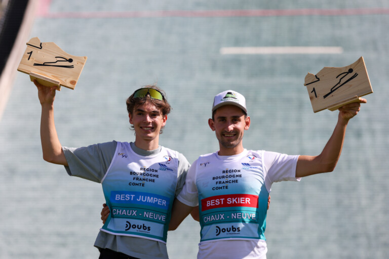 Best jumper und Best Skier: Richard Stenzel (GER), Fabio Obermeyr (AUT), (l-r)