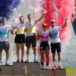 Katharina Gruber (AUT), Manuel Faisst (GER), Ema Volavsek (SLO), David Mach (GER), Nathalie Armbruster (GER), Fabio Obermeyr (AUT), (l-r)