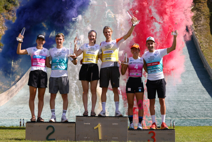 Katharina Gruber (AUT), Manuel Faisst (GER), Ema Volavsek (SLO), David Mach (GER), Nathalie Armbruster (GER), Fabio Obermeyr (AUT), (l-r)