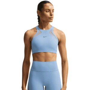 Nike Dri-Fit Universa Medium Support Damen Sport-BH (Blau S) Sport-BHs