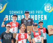 Das Herren-Podium: Kristjan Ilves (EST), Einar Luraas Oftebro (NOR), David Mach (GER), Jens Luraas Oftebro (NOR), Vinzenz Geiger (GER), Stefan Rettenegger (AUT), (l-r)
