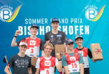 Das Herren-Podium: Kristjan Ilves (EST), Einar Luraas Oftebro (NOR), David Mach (GER), Jens Luraas Oftebro (NOR), Vinzenz Geiger (GER), Stefan Rettenegger (AUT), (l-r)