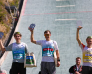Die Tagessieger: Richard Stenzel (GER), Manuel Faisst (GER), David Mach (GER), (l-r)