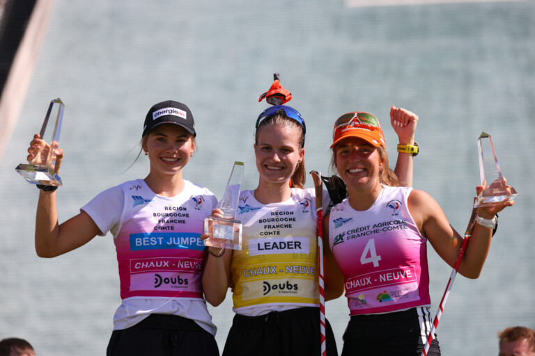 Die Top 3 des Sommers bei den Damen: Katharina Gruber (AUT), Ema Volavsek (SLO), Nathalie Armbruster (GER), (l-r)