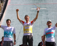 Die top 3 des Sommers bei den Herren: Manuel Faisst (GER), David Mach (GER), Fabio Obermeyr (AUT), (l-r)