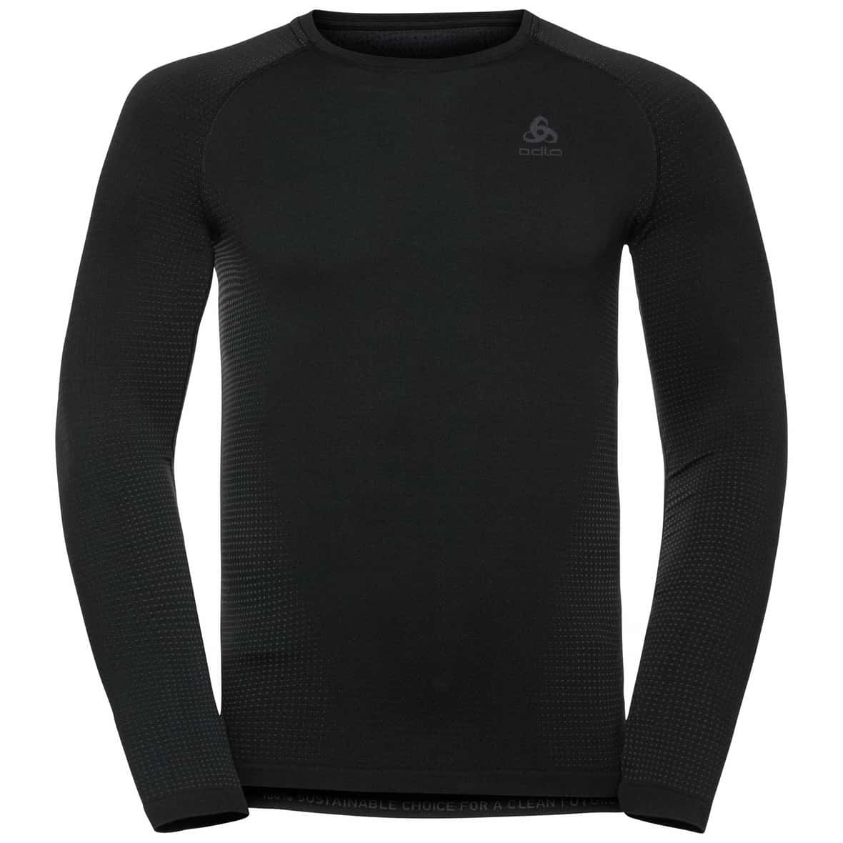 Odlo Performance Warm Herren Funktionsshirt (Schwarz M Größe) Funktionsunterhemden