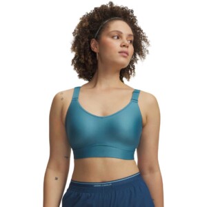 Under Armour Infinity 2.0 Mid Damen Sport-BH (Blau S/AC Größe) Sport-BHs