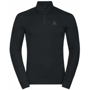 Odlo Active Warm Base Layer Half-Zip Herren Funktionsshirt (Schwarz XXL Größe) Funktionsunterhose