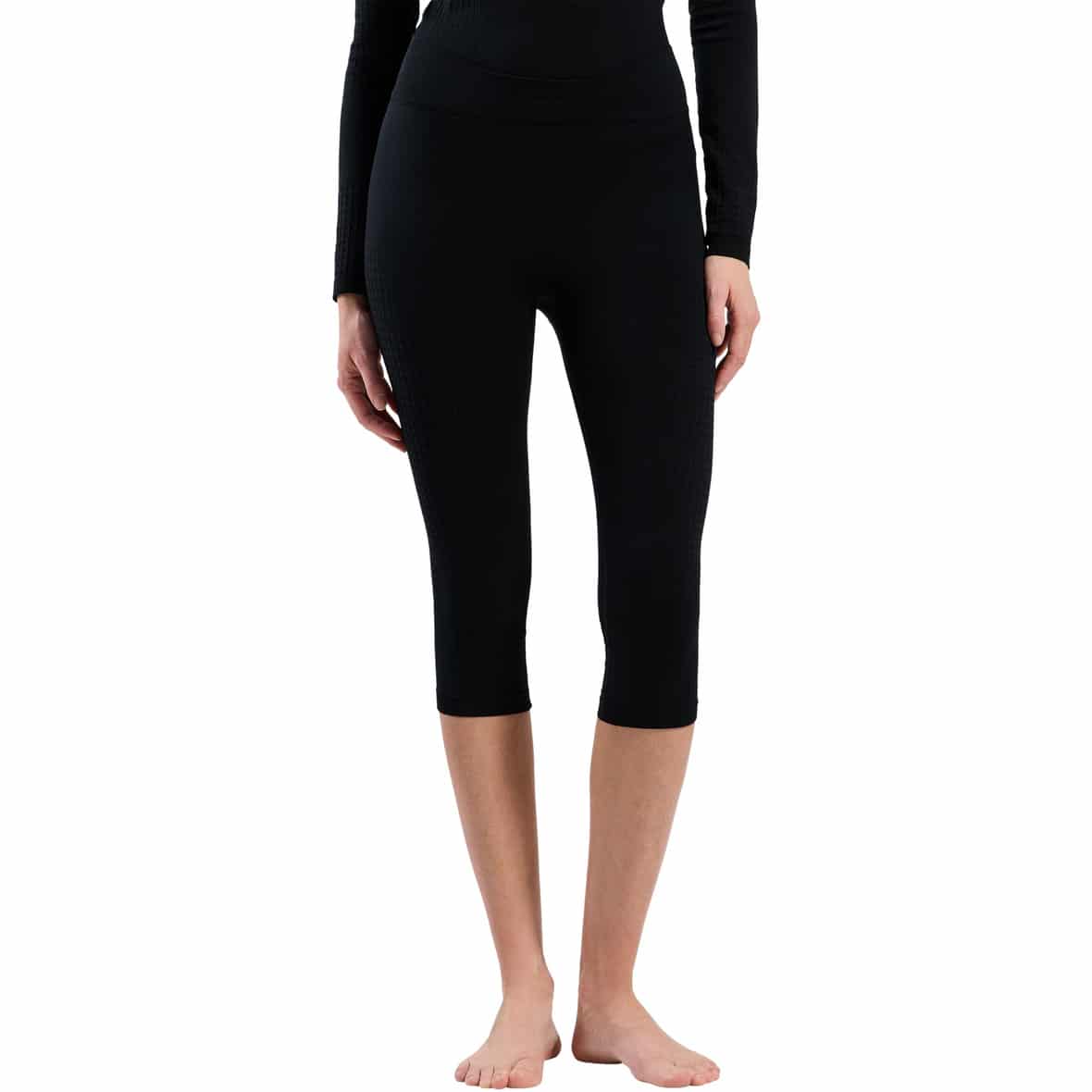 Odlo Performance Warm Base Layer 3/4 Damen Funktionsunterhose (Schwarz S)