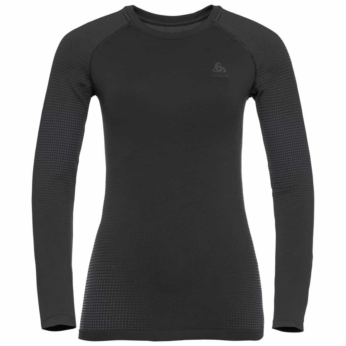 Odlo Performance Warm Damen Funktionsshirt (Schwarz L Größe) Funktionsshirts
