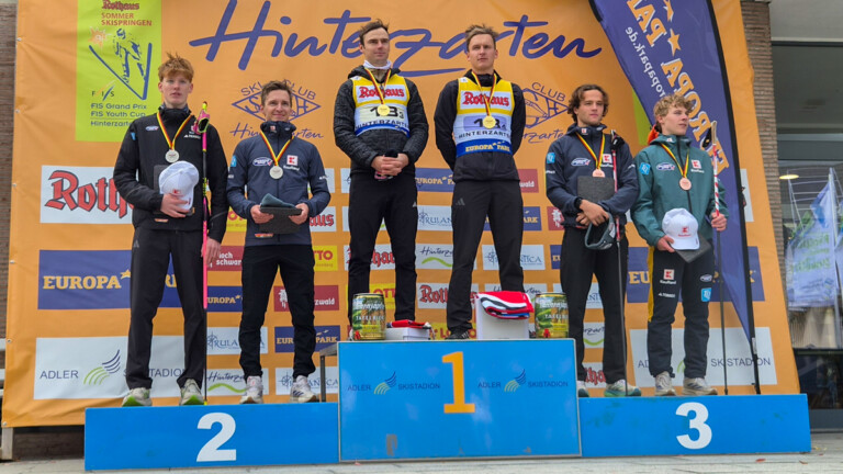 Marcel Dickhaut (SBW I), Manuel Faißt (SBW I), Vinzenz Geiger (BSV I), Julian Schmid (BSV I), Benedikt Gräbert (BSV II), Felix Brieden (BSV II), (l-r)